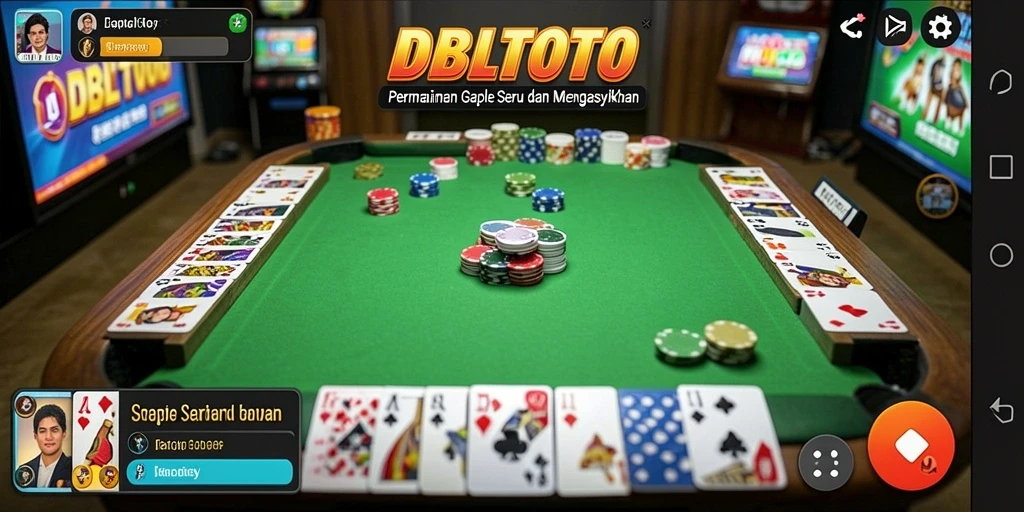 Tampilan gameplay Gaple yang mengasyikkan di DBLTOTO.