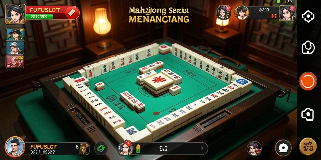 Tampilan gameplay FUFUSLOT dengan grafis Mahjong yang menarik.