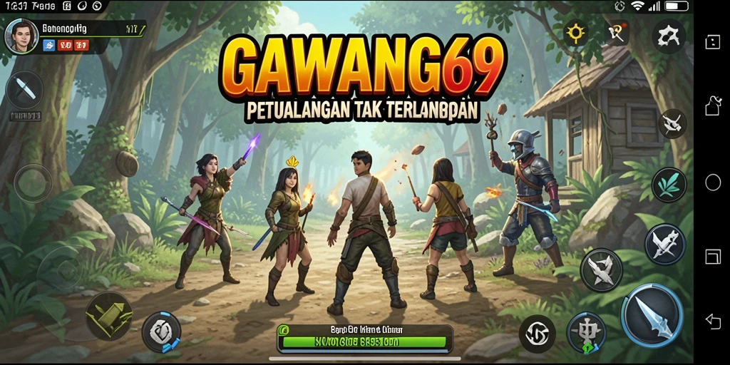 Tampilan gameplay memukau GAWANG69 saat menjelajahi dunia petualangan.