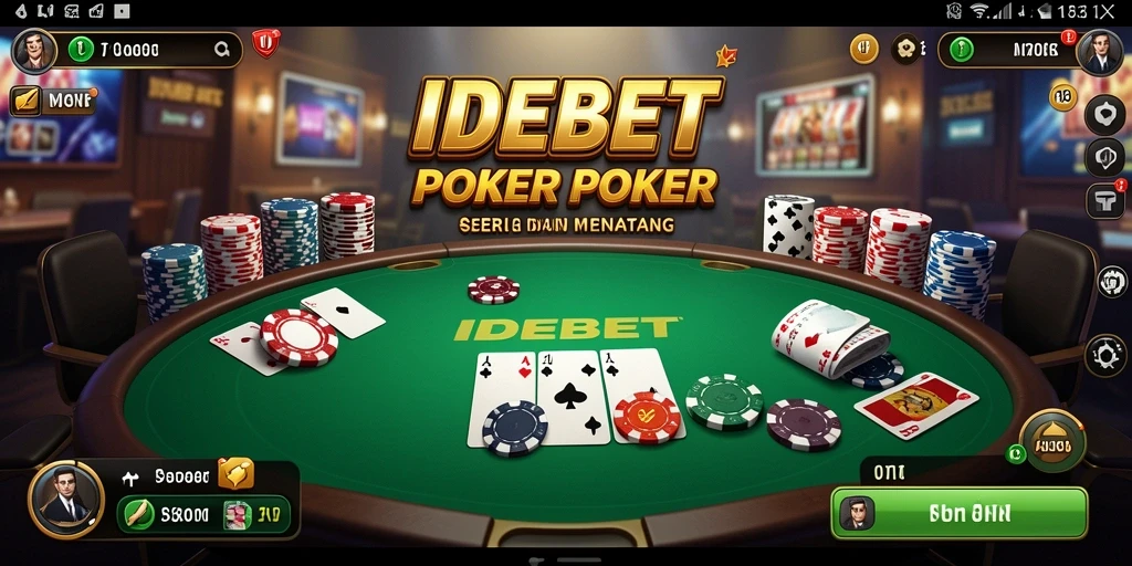 Gambaran gameplay seru di IDEBET yang penuh strategi poker.