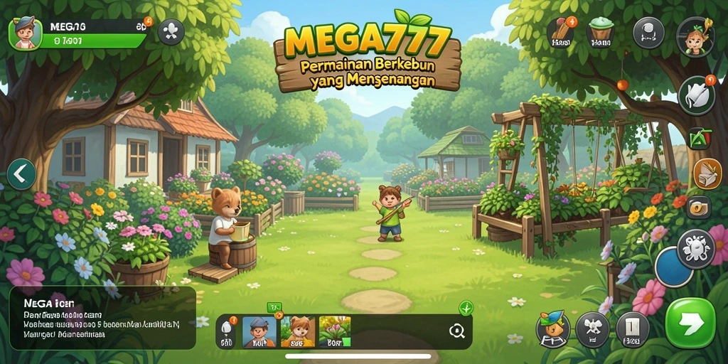 Gameplay seru SEGA777 yang menunjukkan kegiatan bertani dan merawat hewan.