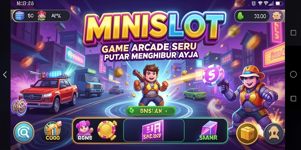 Tampilan gameplay menarik dari MINISLOT yang penuh warna dan seru.