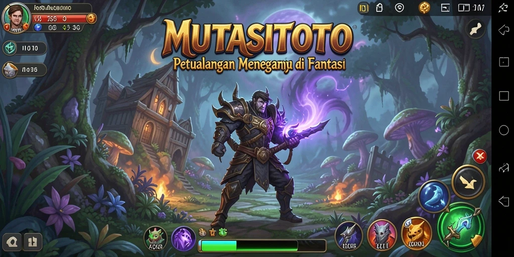 Screenshot menunjukkan aksi seru dalam game petualangan MUTASITOTO.