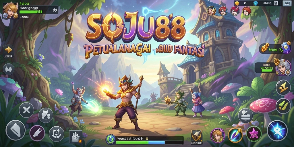 Screenshot gameplay SOJU88 yang menunjukkan aksi mendebarkan di dunia petualangan.
