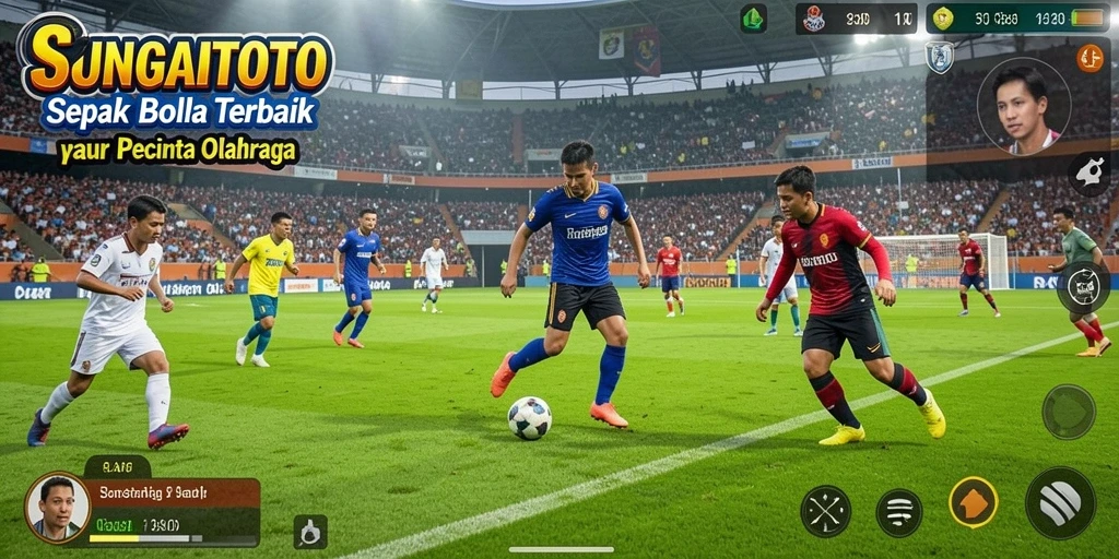 Tampilan menarik dari gameplay SUNGAITOTO yang penuh aksi sepak bola.